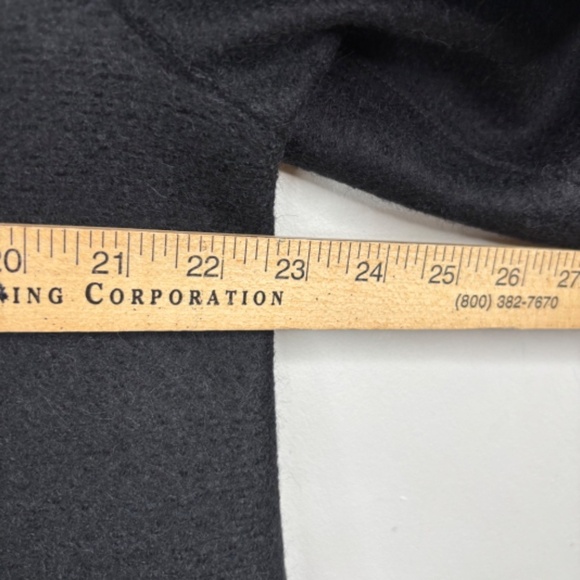 Kuna Alpaca Wool Dress Coat XL Charcoal Grey Pockets Classic Minimalist Fall - Picture 9 of 11
